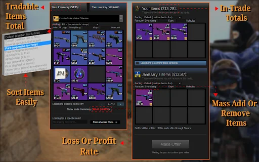 CS2 Trader: O Melhor Extensor para Trocas no Steam – Download - Screenshot 2