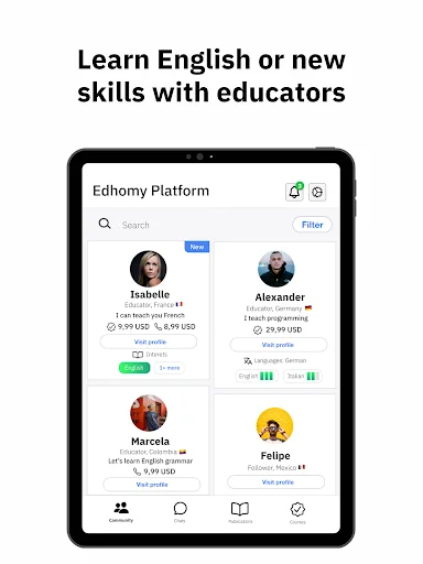 Baixar Edhomy Platform – Aprenda Idiomas com Educadores Online - Screenshot 5