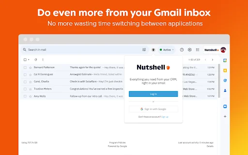 Nutshell CRM para Gmail: Otimize suas Vendas e Produtividade - Screenshot 1